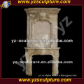 antique hand carved marble ornament fireplace for home decoration